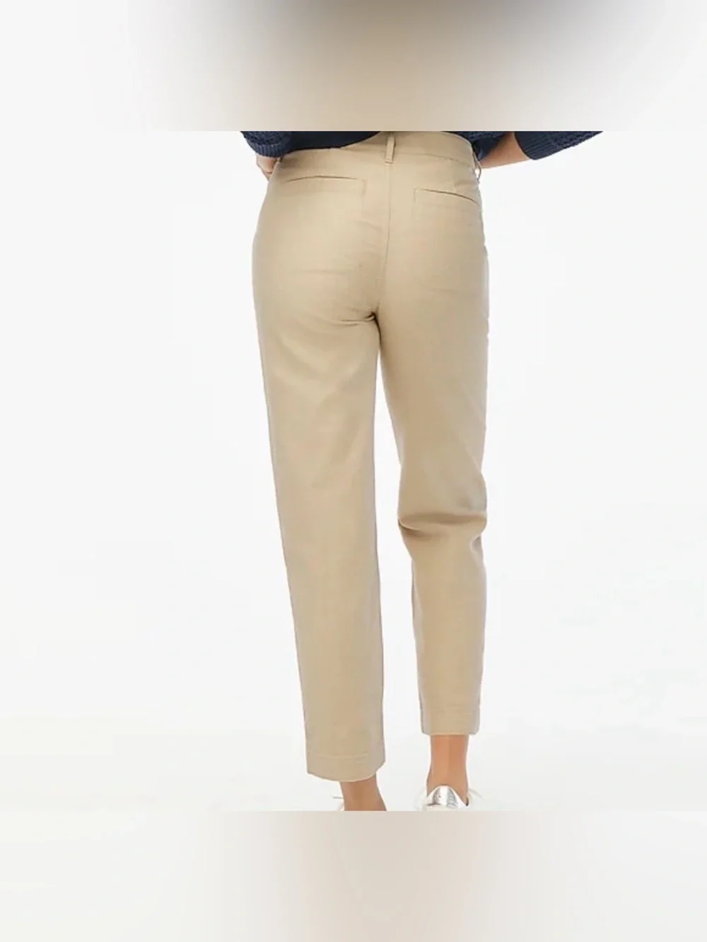 J. Crew Women’s Tan Cream Khaki Camp Straight Leg Ankle Pants 100% cotton US 4